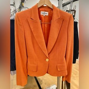 Valentino Jacket in Orange, Textured